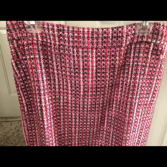 Tweed skirt in madder red with rhubarb skirt - Picture 1 of 4